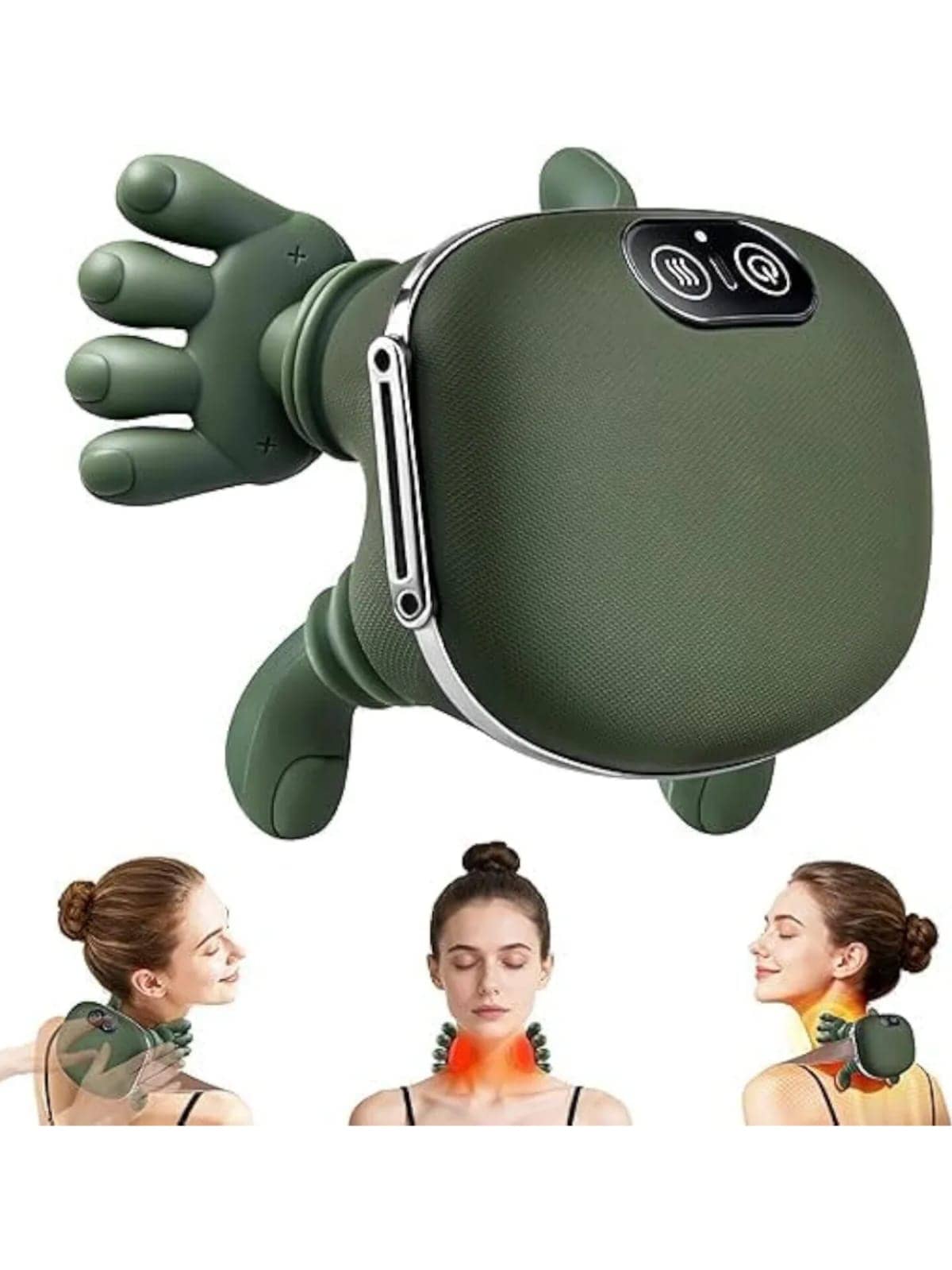 Wireless Portable Shiatsu Neck,Back and Leg Massagers with Simulation Palm (Photo 1)