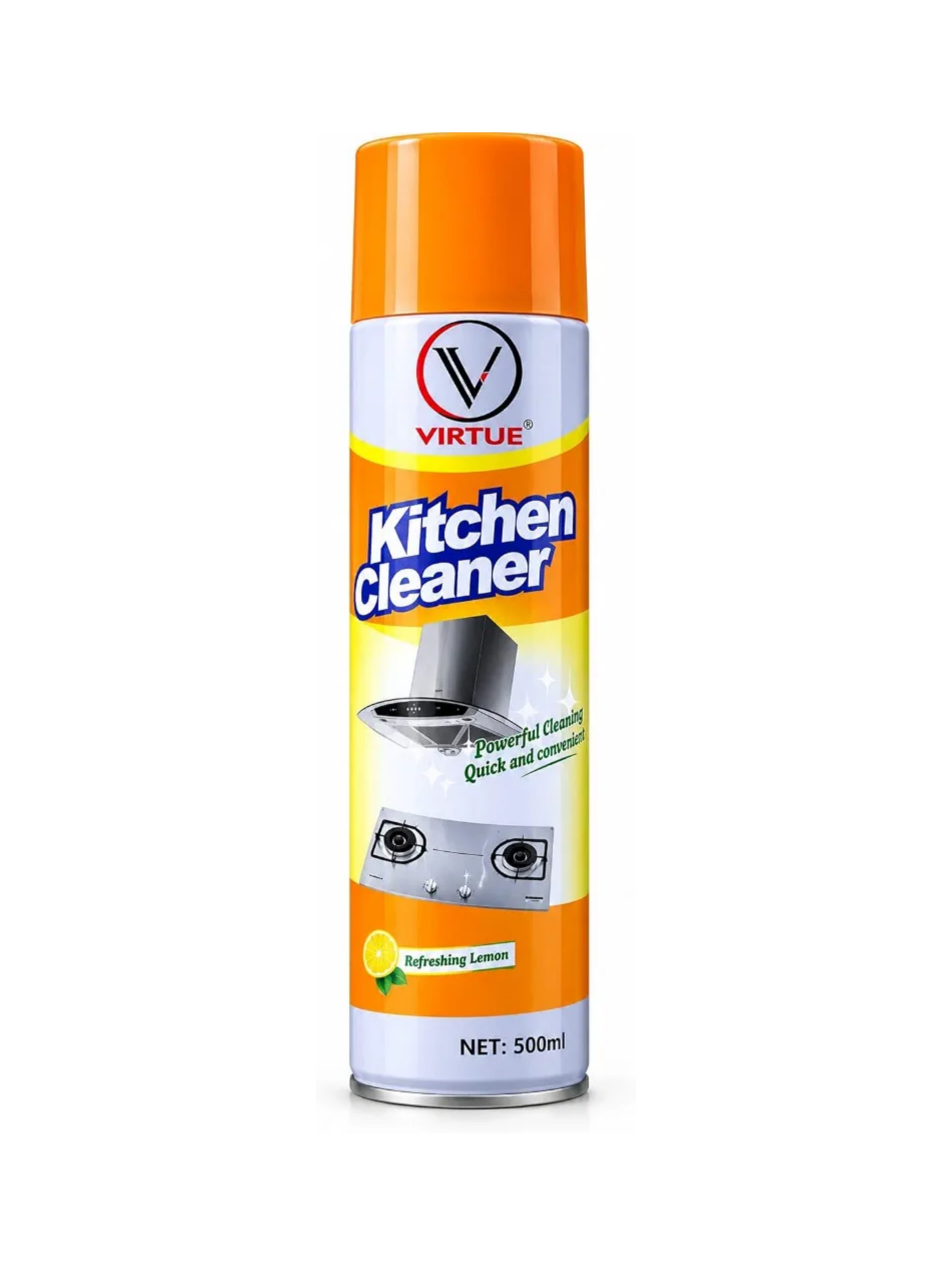 Kitchen Cleaner Spray, 500 ml, Refreshing Lemon Fragrance, Powerful Grease & Oil Remover for Gas Stove, Chimney & Kitchen Surfaces (Photo 1)